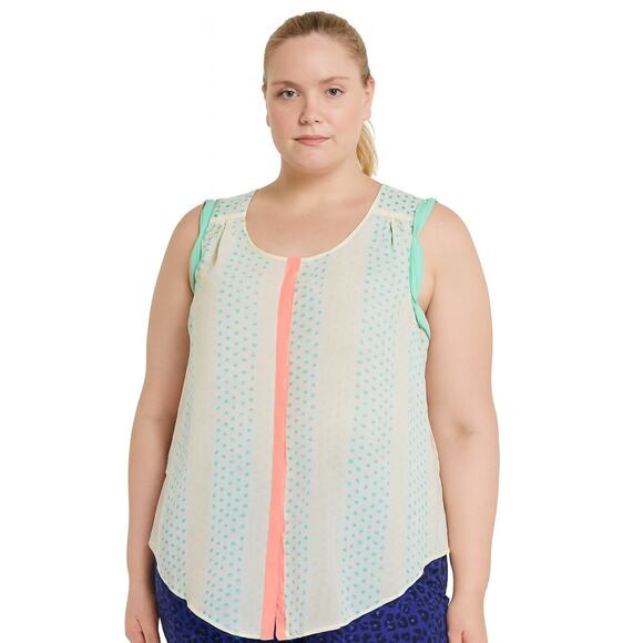 American Eagle Outfitters Women's Sleeveless Blouse - Polka Dot Print Size Large - Picture 1 of 7